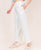 White Embroidered Solid Palazzo Pants