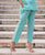 Baby Blue Linen Solid Pants