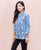 Blue and White Cotton Block Printed Tops for womens online india