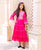 Fuchsia Long Dress with Gota Trim for Baby Girl