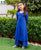 Azure Blue Embroidered and Layered Suit Set