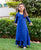 Azure Blue Embroidered and Layered Suit Set