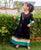 Black and Lime AnarkalI Dress