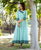 Noora Mint Green Hand Embroidered Angrakha Style Dress