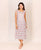 Grey and Pink Hand Block Printed Dress with Inner