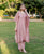 Dusty Pink Hand Embroidered Kaftan