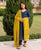 Aabha Navy Blue and Yellow Embroidered Kurta