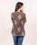 Brown Hand Block Printed Cotton Top with Stitch details
