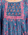 Blue and Pink Hand Block Printed Kaftan Top