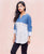 Tie-Dye Blue and White Cotton Ethnic Tops for womens online