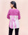 white and pink Tie and Dye Cotton Tops online shopping